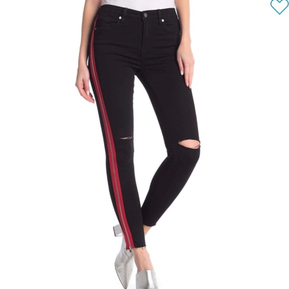 BLANK NYC Jeans High Rise Tuxedo Distressed Skinny